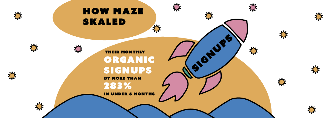 How Maze Skaled Their Monthly Organic Signups by More Than 283% in Under 6 Months