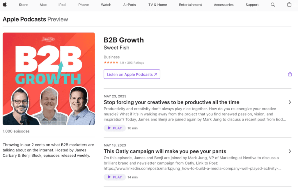 B2B Growth Podcast On Apple Podcasts