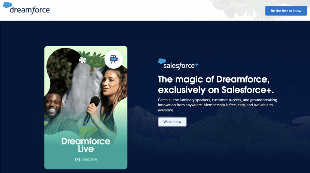 Dreamforce by Salesforce Homepage