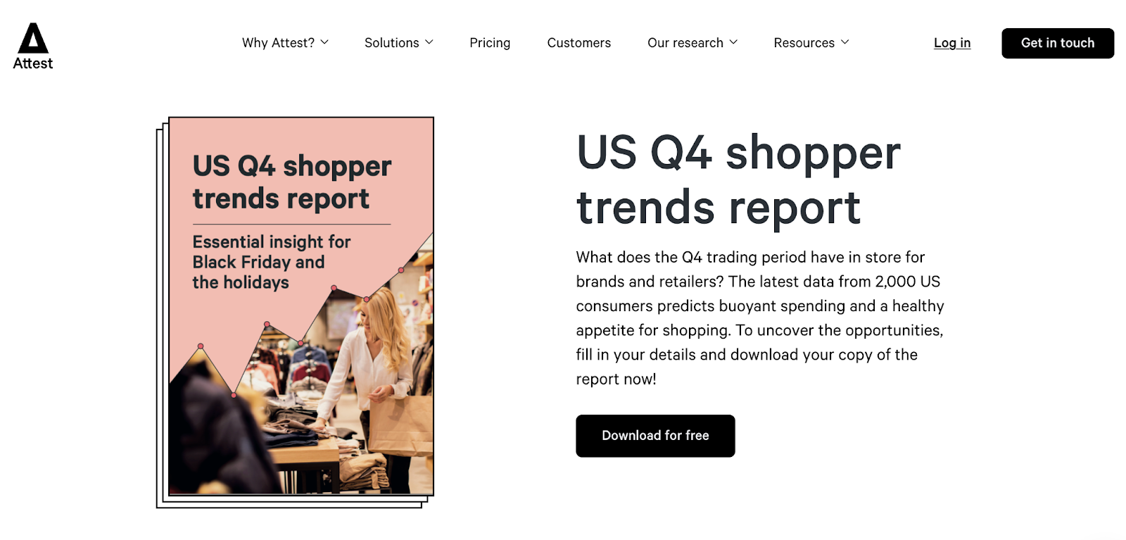 Attest US Q4 shopper trends report 
